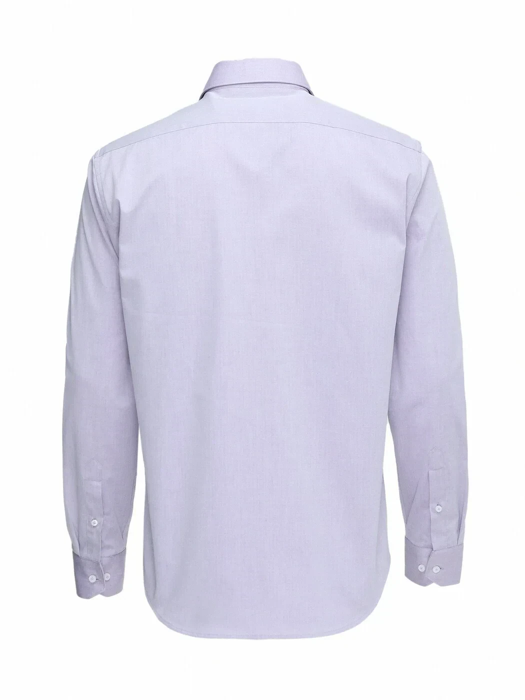 Purple Plain Regular Fit Weaving Classical Cotton Blended Shirt - 5