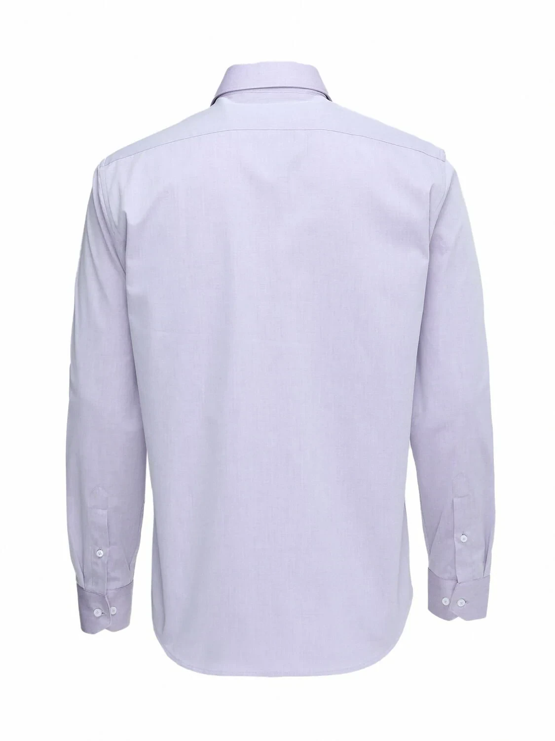 Purple Plain Regular Fit Weaving Classical Cotton Blended Shirt - 5
