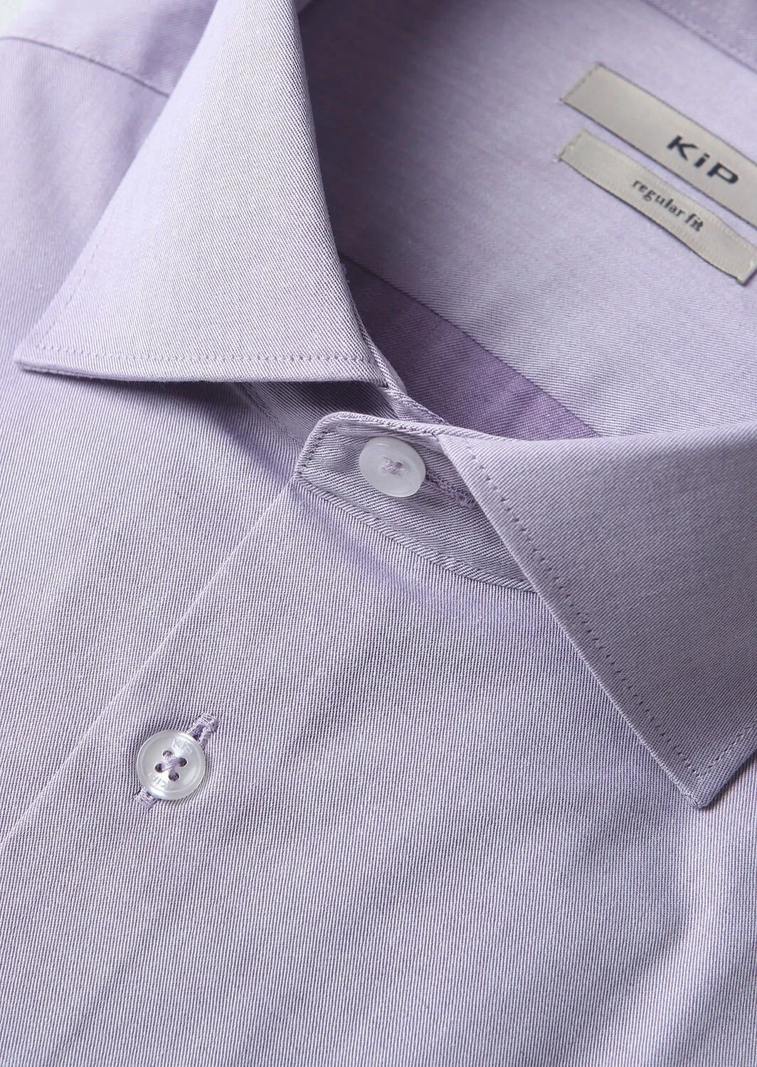 Purple Regular Fit Weaving Classical Cotton Blended Shirt - 2