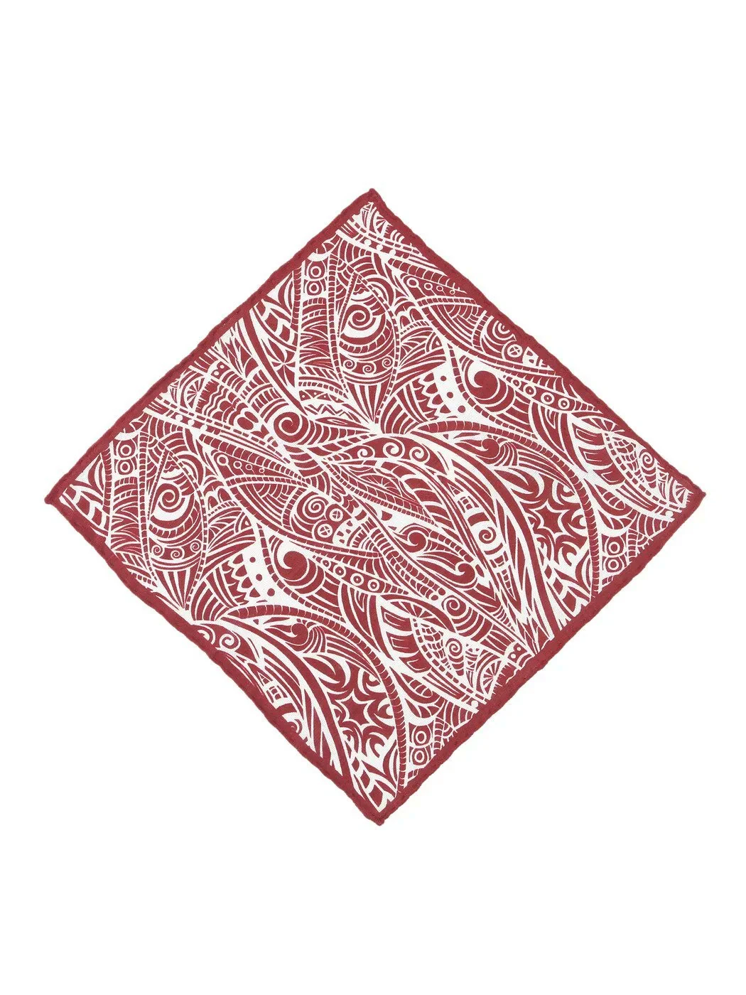 Red %100 Keten Handkerchief 