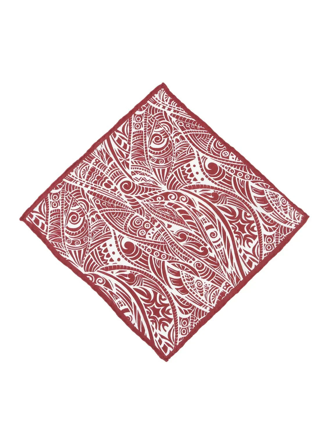 Red %100 Keten Handkerchief - 1