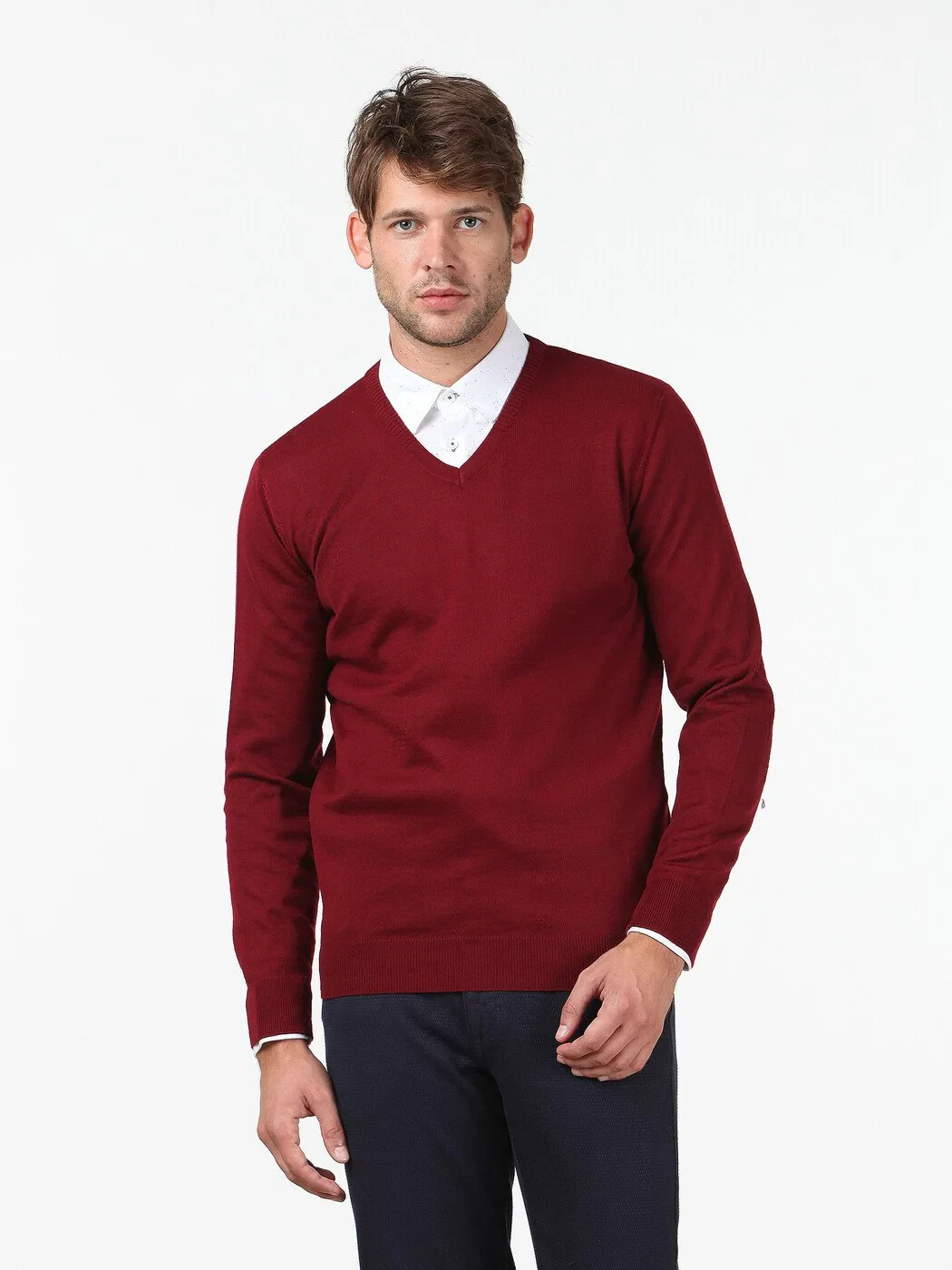 Red Knitwear Sweatshirt - 1