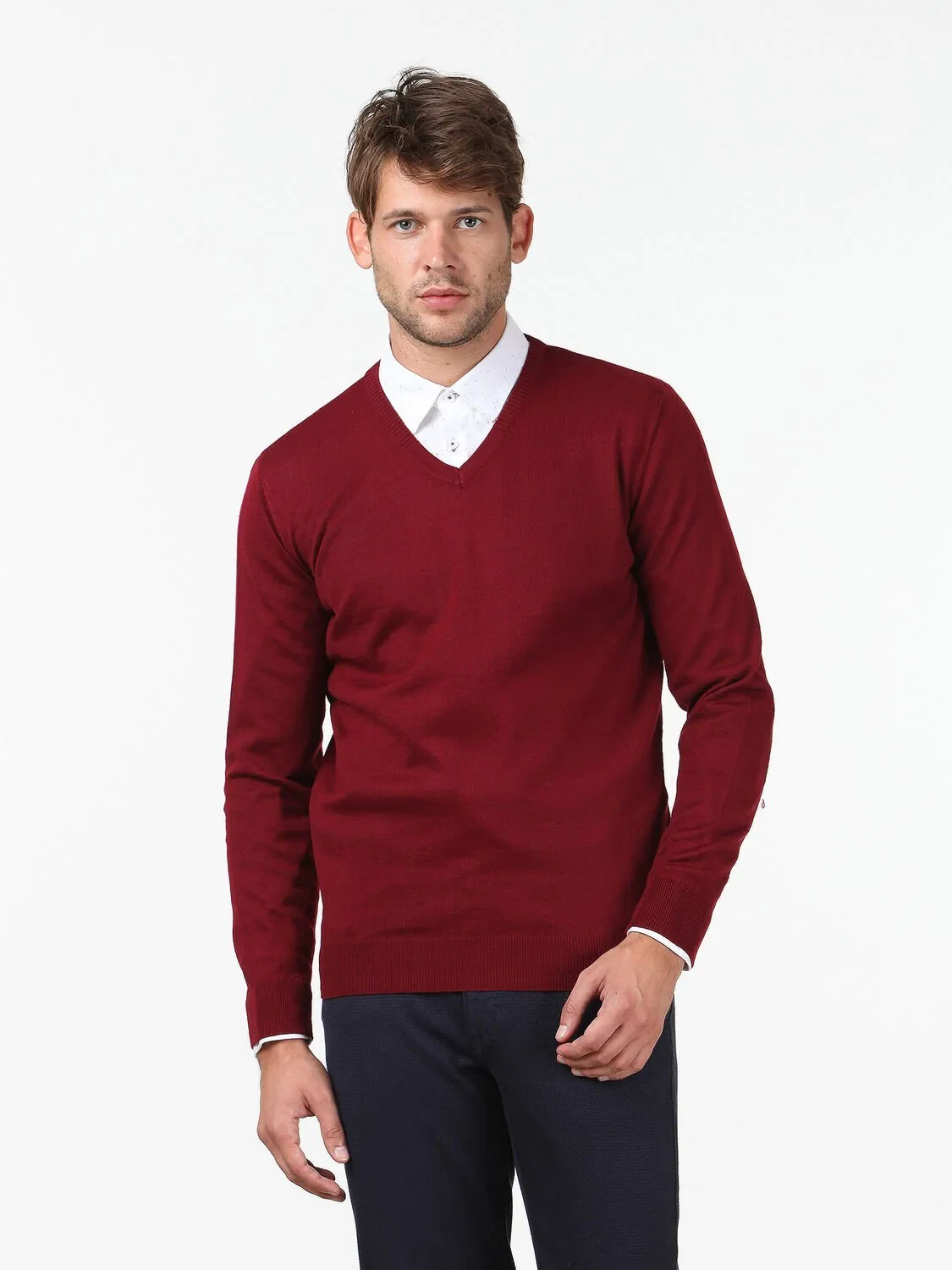 Red Knitwear Sweatshirt - 1