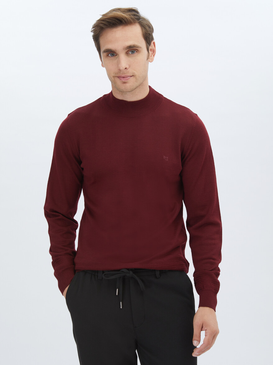 Red Knitwear Sweatshirt - 1