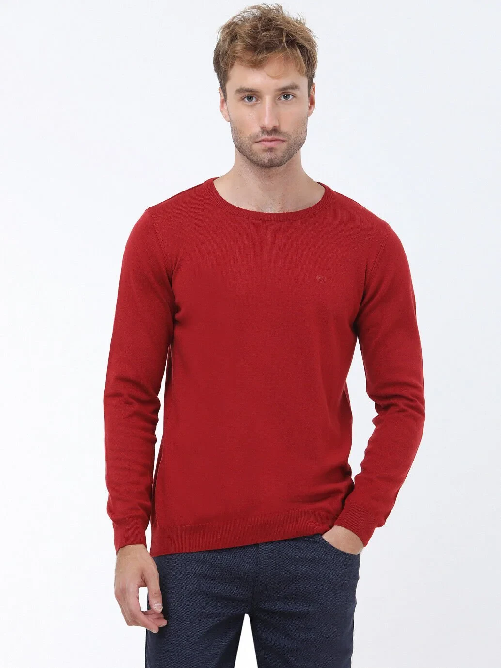 Red Knitwear Sweatshirt - 1