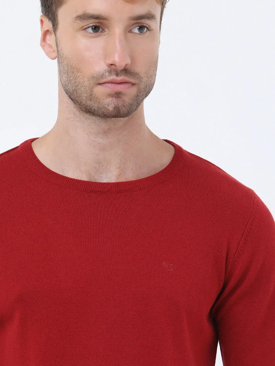 Red Knitwear Sweatshirt - 3