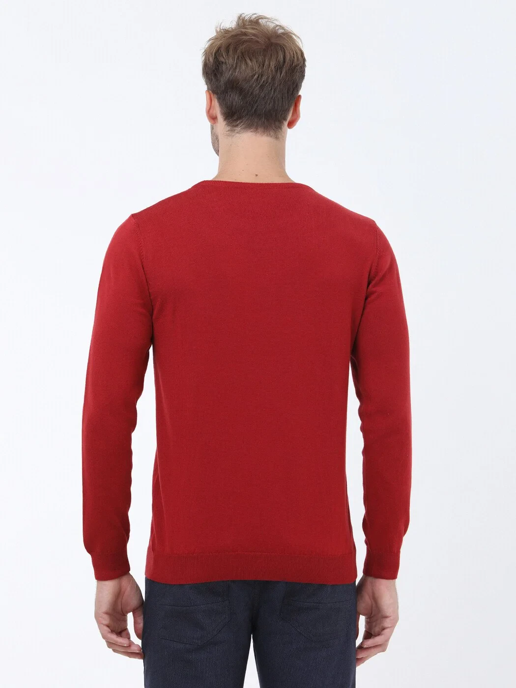 Red Knitwear Sweatshirt 
