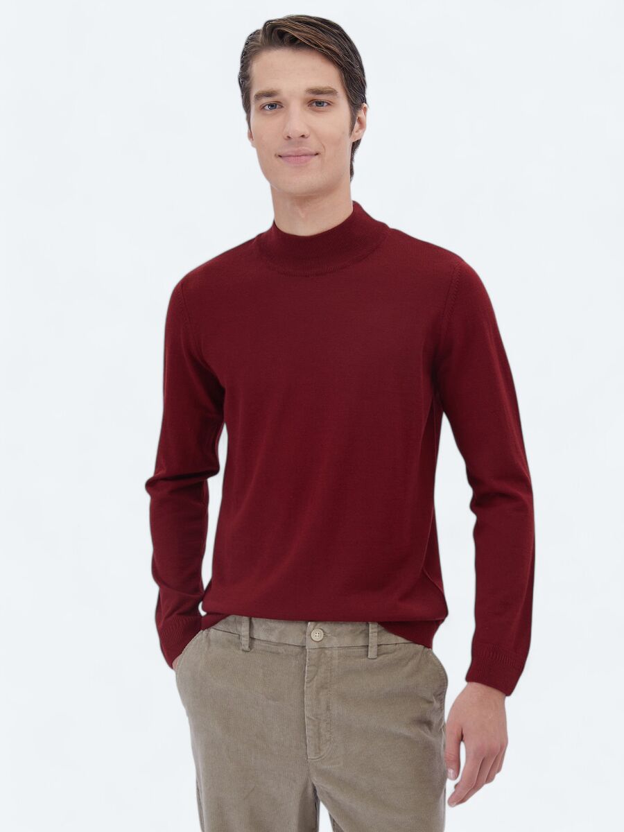 Red Knitwear Sweatshirt - 1