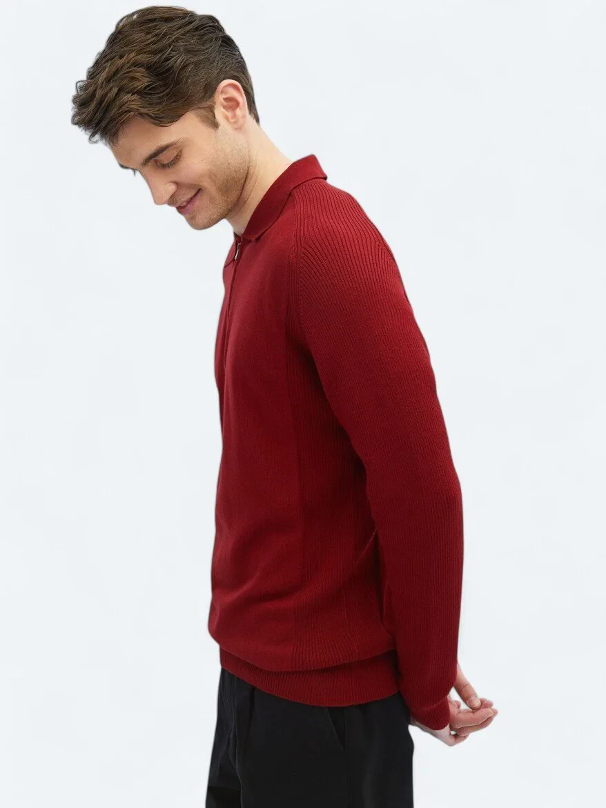 Red Knitwear Sweatshirt 