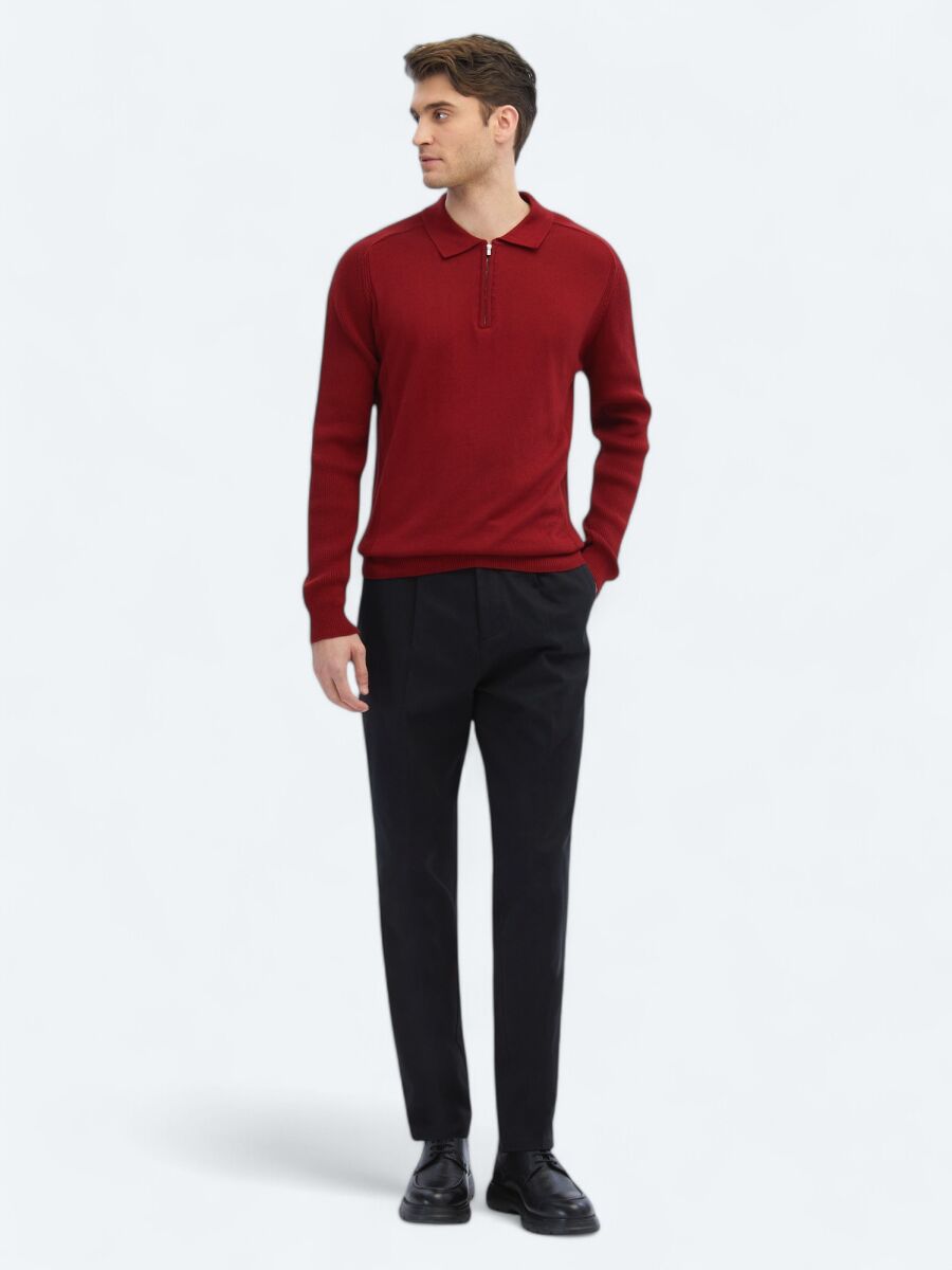 Red Knitwear Sweatshirt - 2