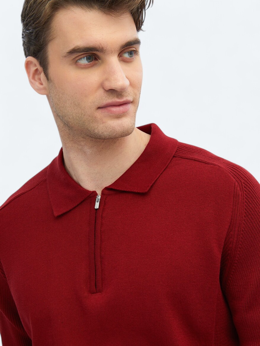 Red Knitwear Sweatshirt - 5