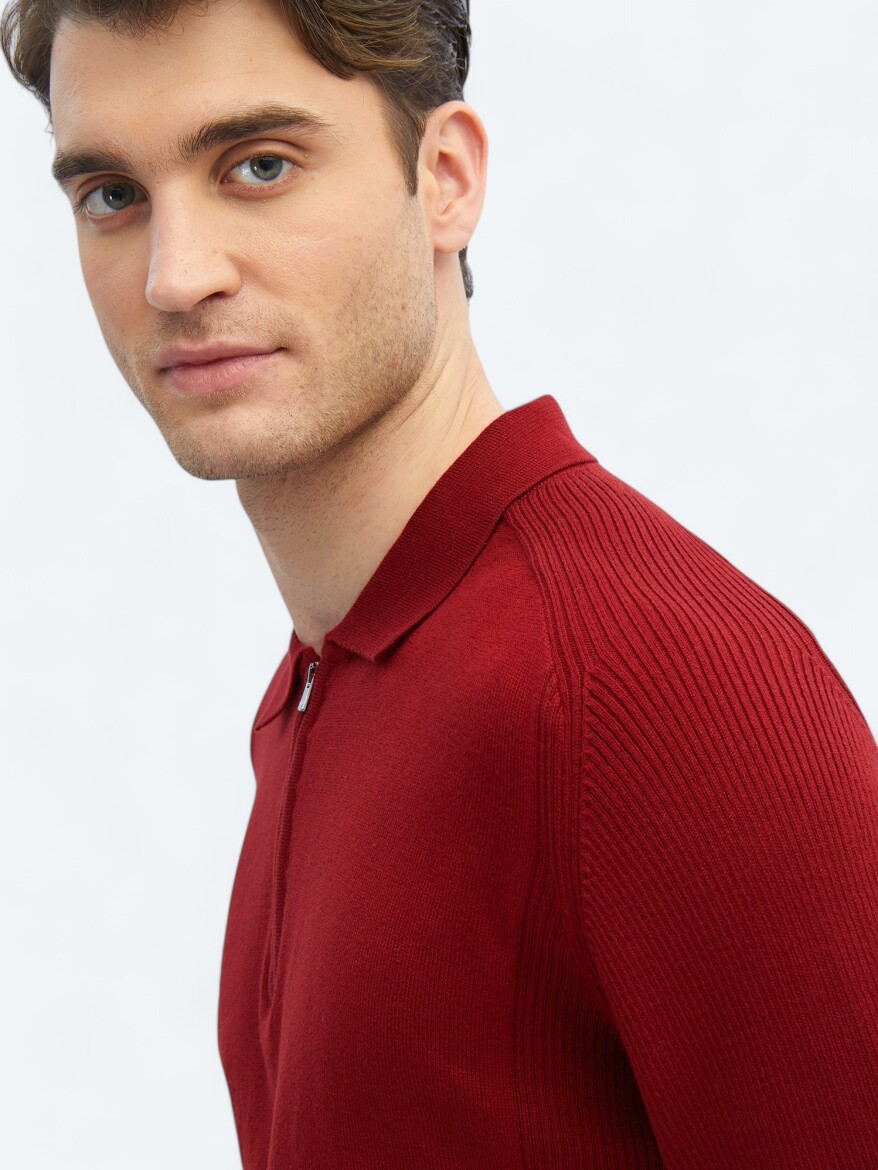 Red Knitwear Sweatshirt - 6