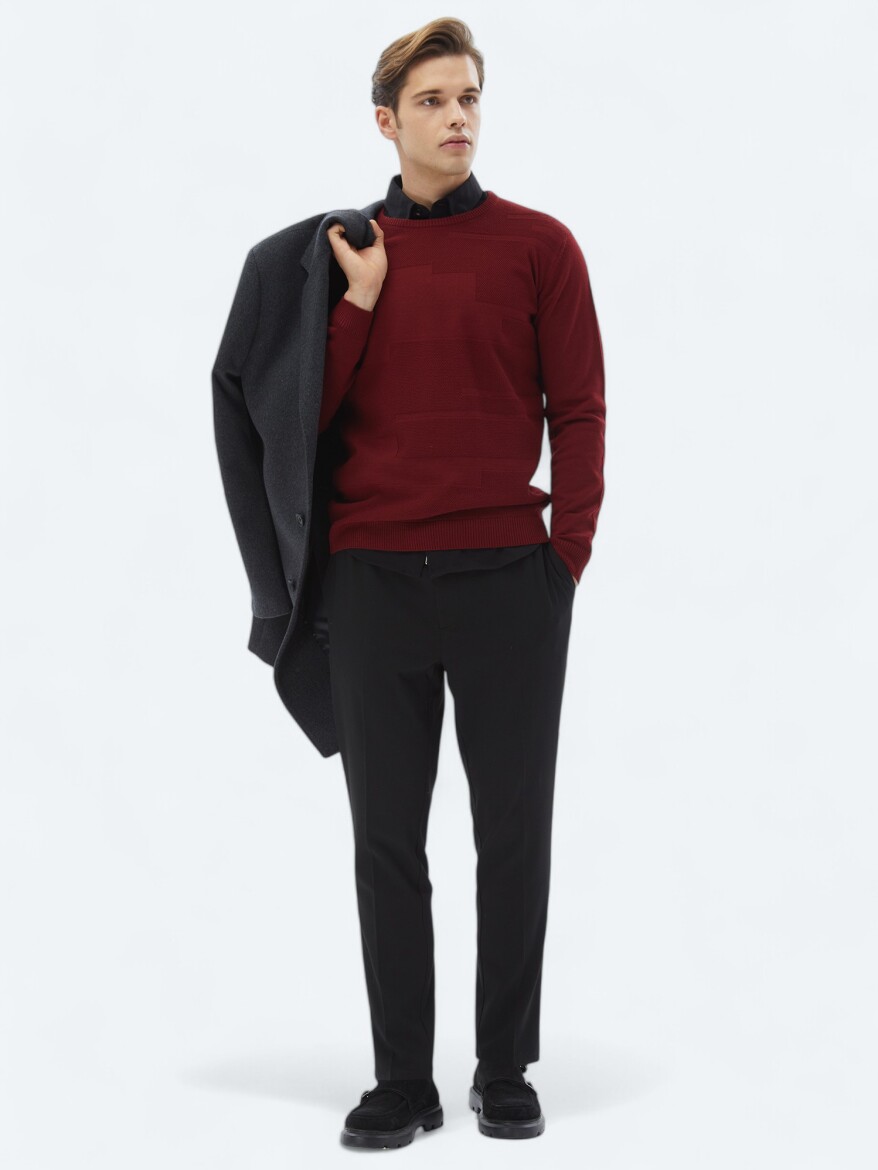 Red Knitwear Sweatshirt - 2