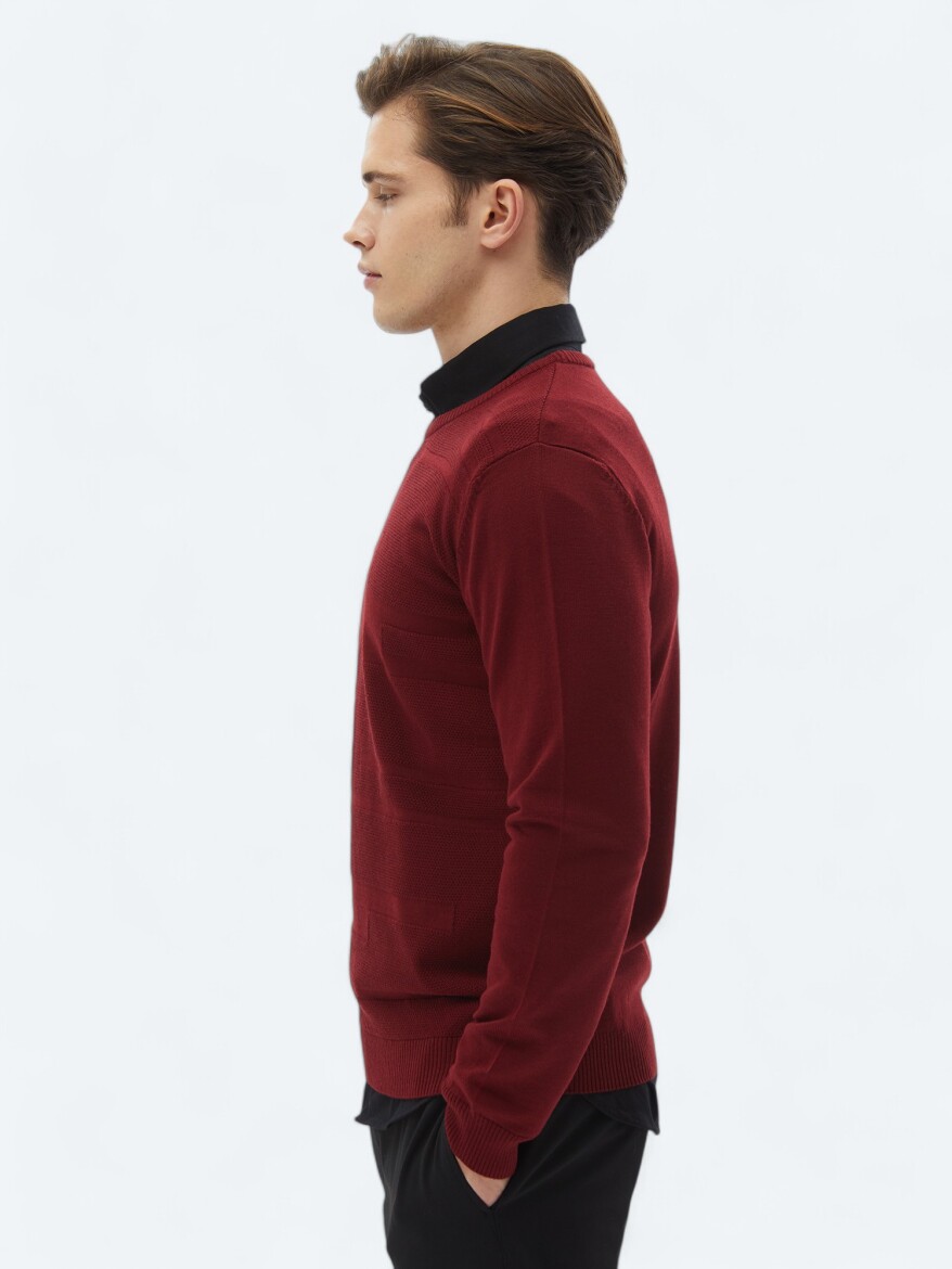 Red Knitwear Sweatshirt - 3
