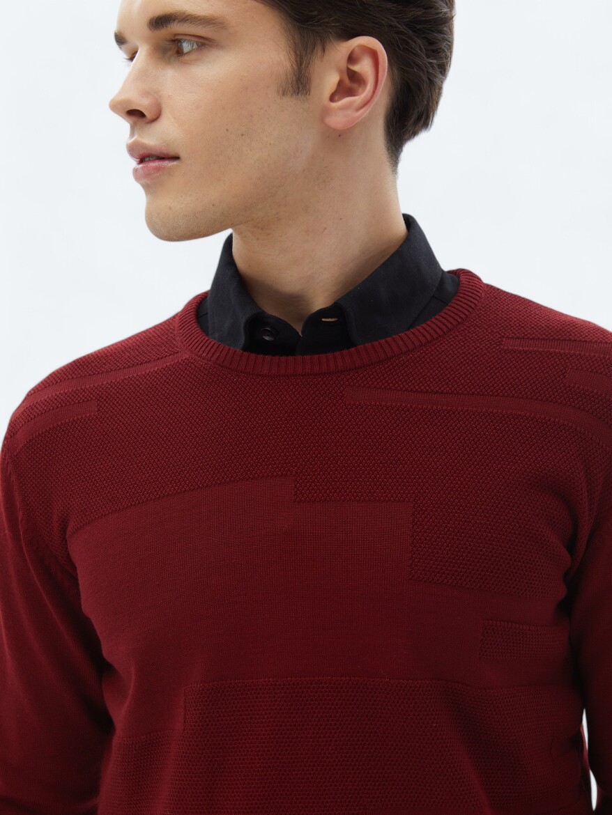 Red Knitwear Sweatshirt - 4