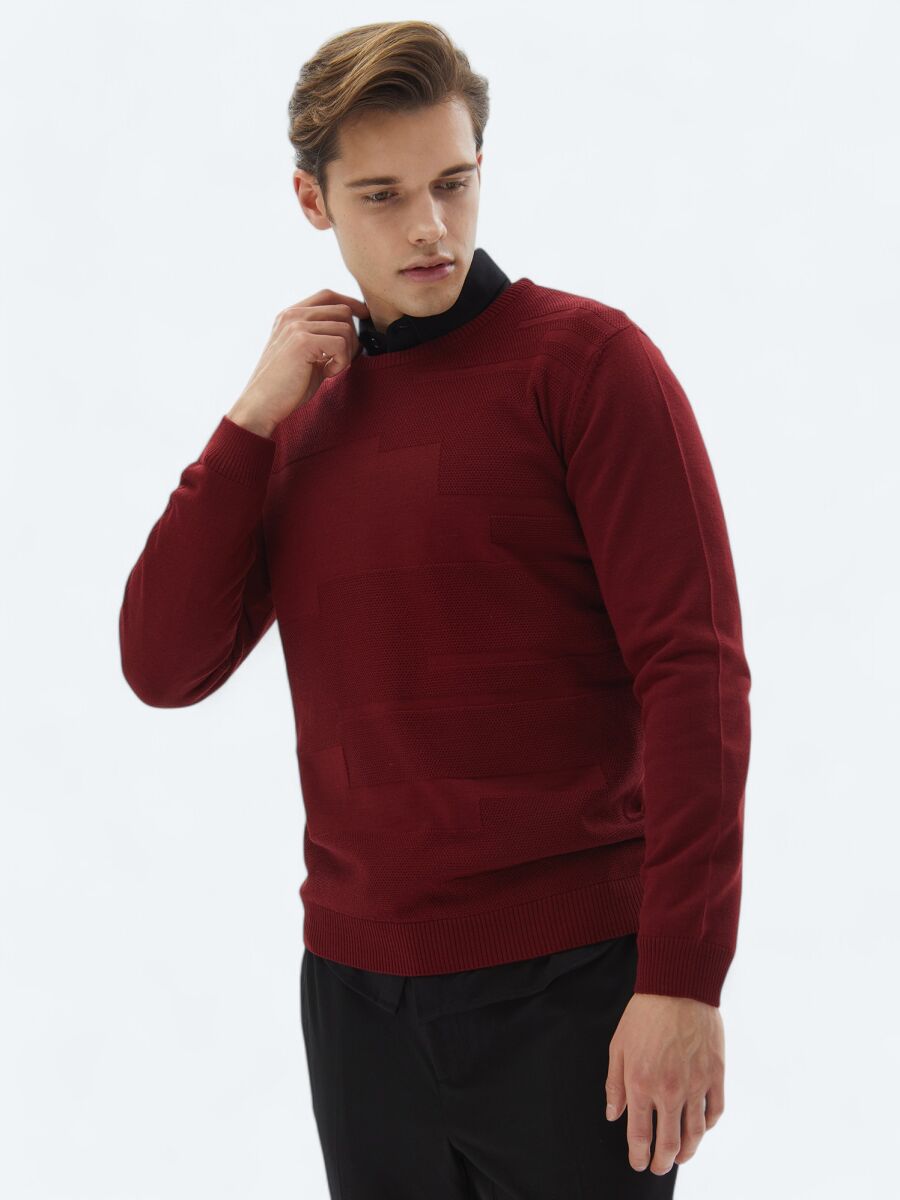 Red Knitwear Sweatshirt - 5