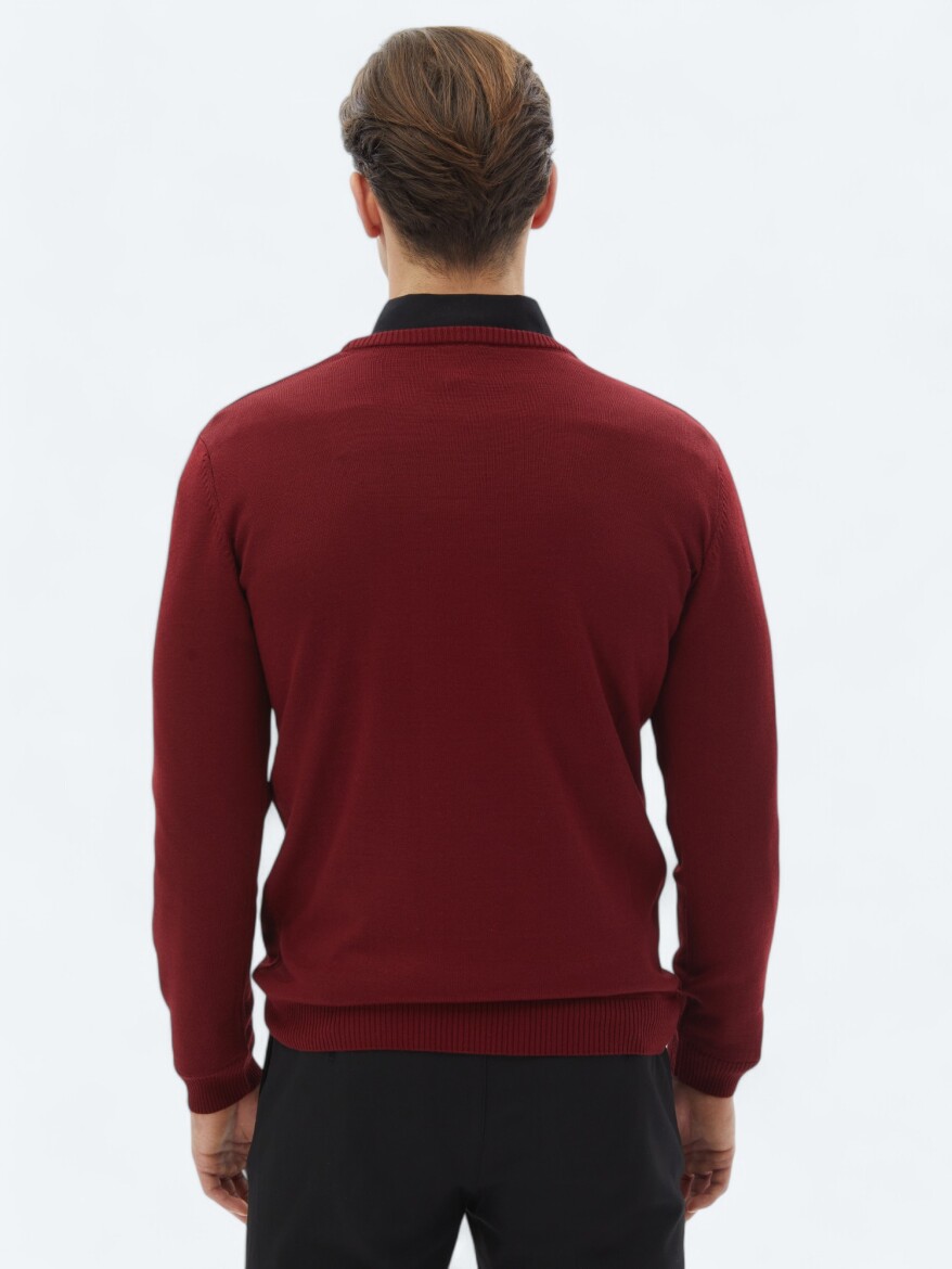 Red Knitwear Sweatshirt - 6