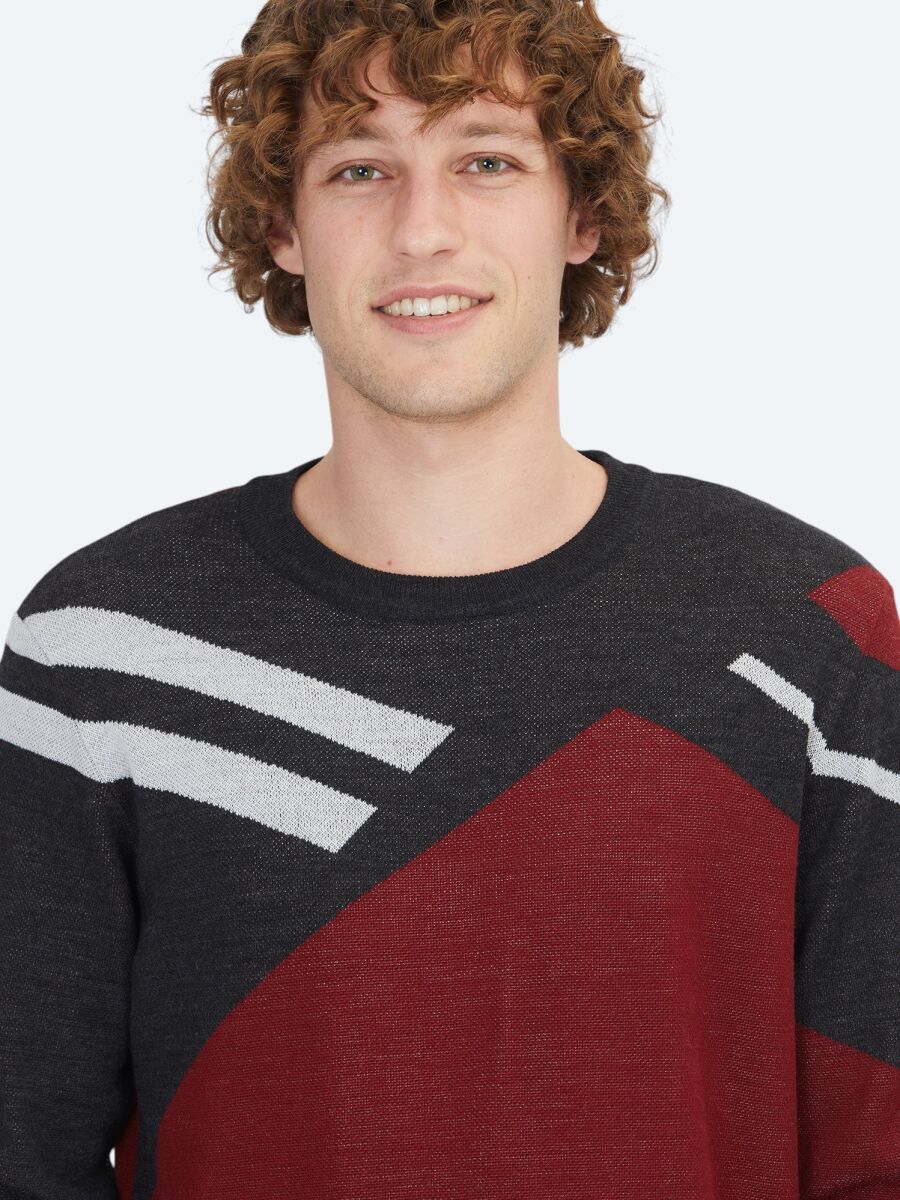 Red Knitwear Sweatshirt - 3