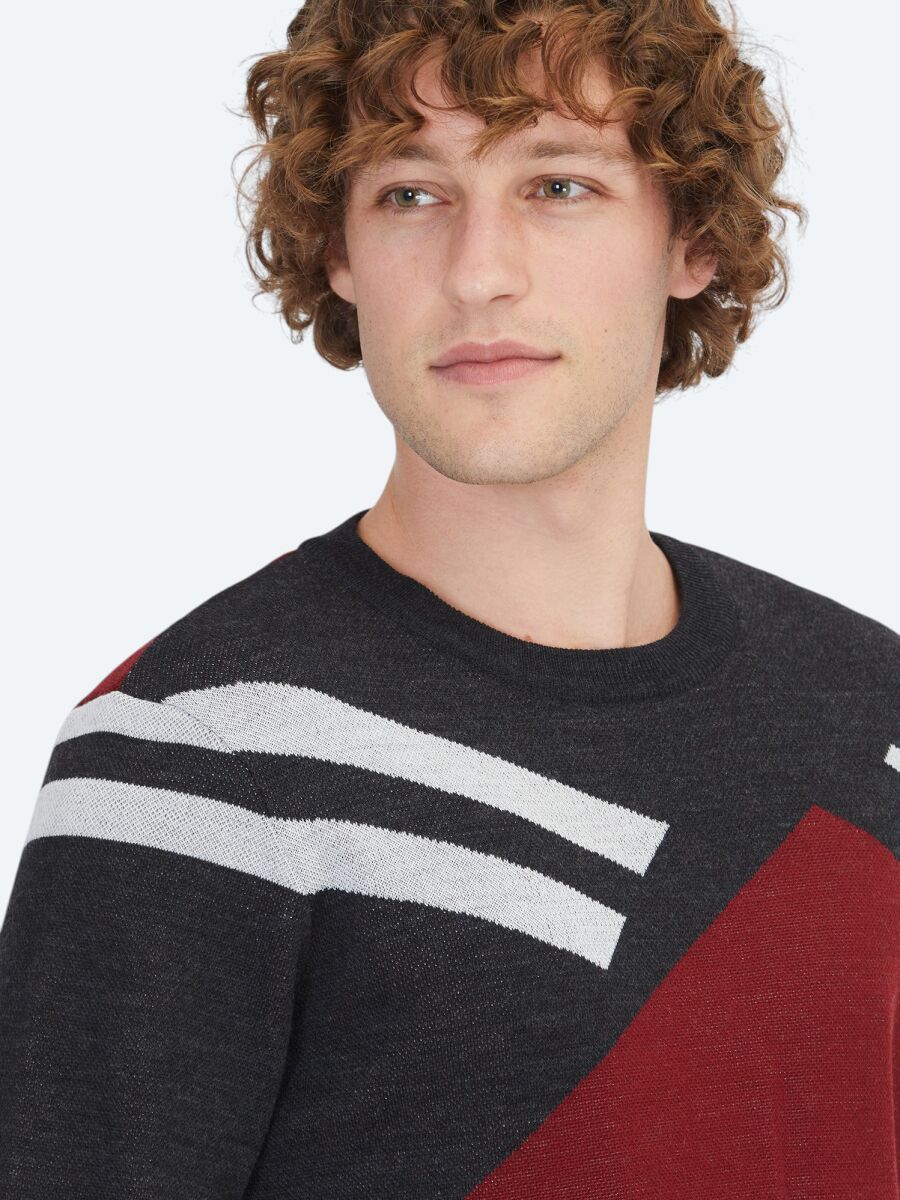 Red Knitwear Sweatshirt - 4