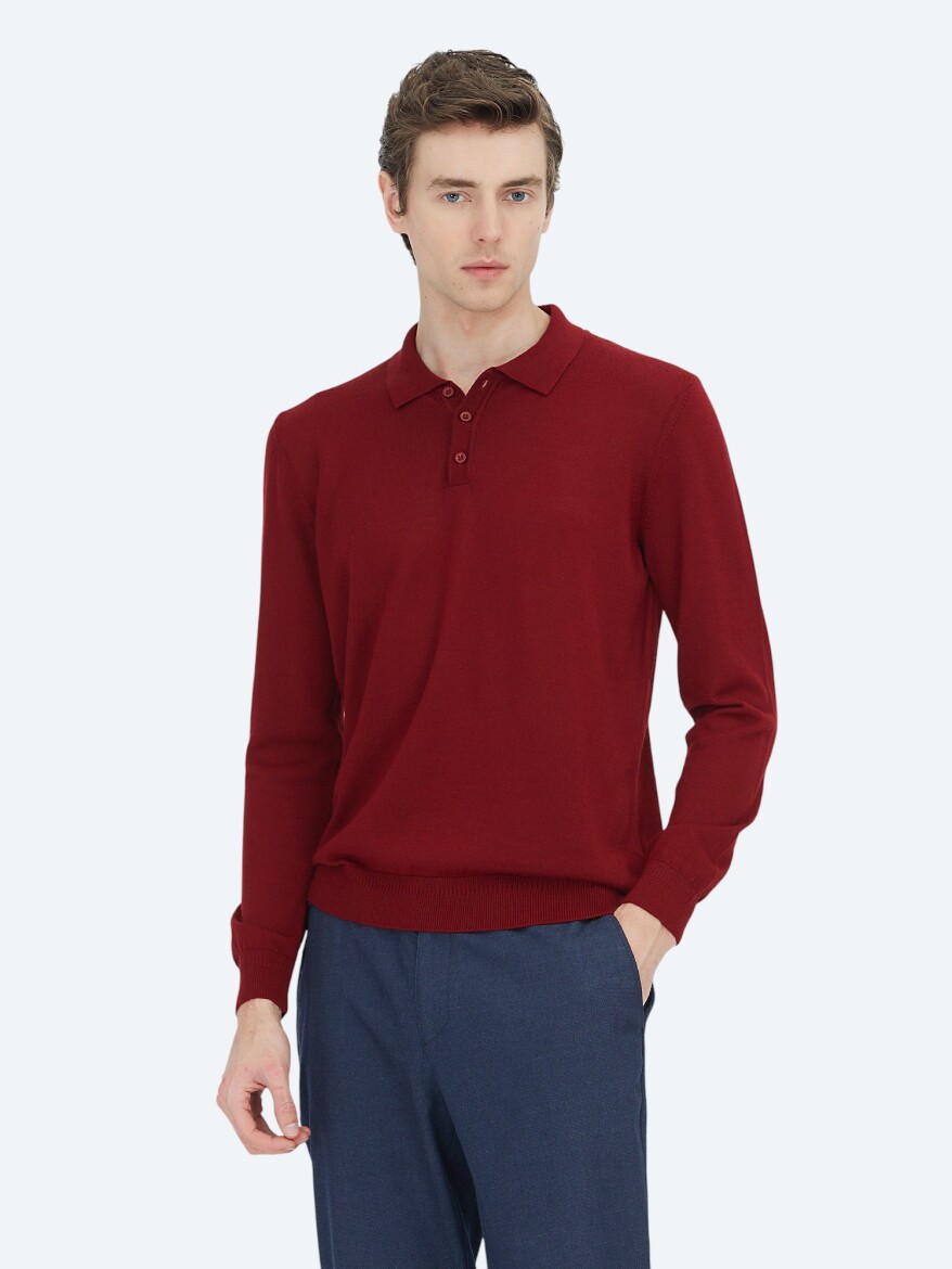 Red Knitwear Sweatshirt - 2