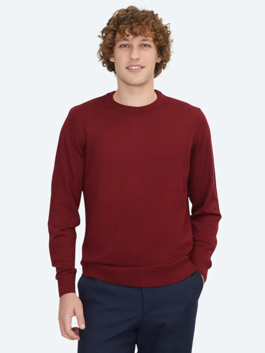 Red Knitwear Sweatshirt - 1