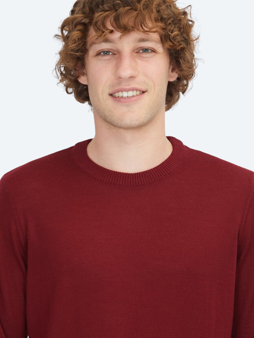 Red Knitwear Sweatshirt - 3