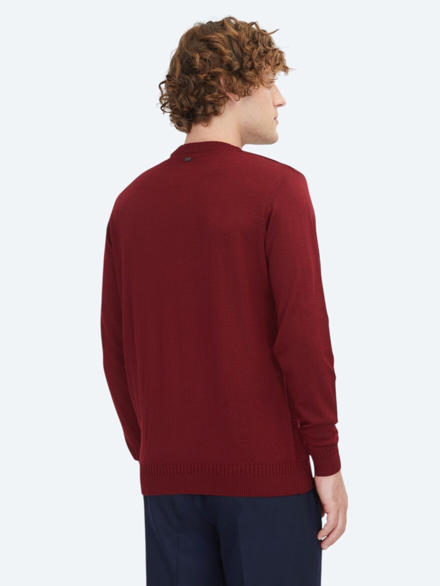 Red Knitwear Sweatshirt - 5