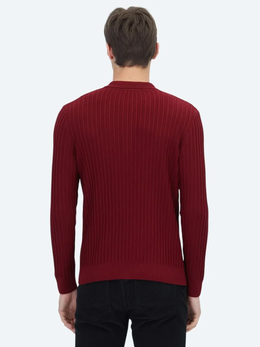 Red Knitwear Sweatshirt - 6