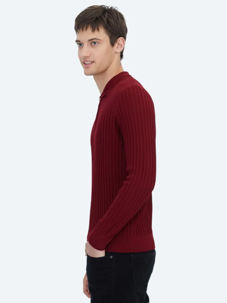 Red Knitwear Sweatshirt - 3