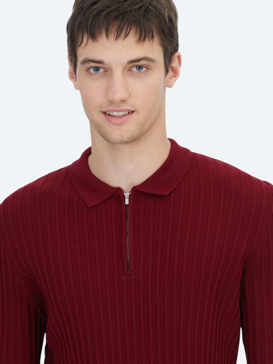 Red Knitwear Sweatshirt - 4