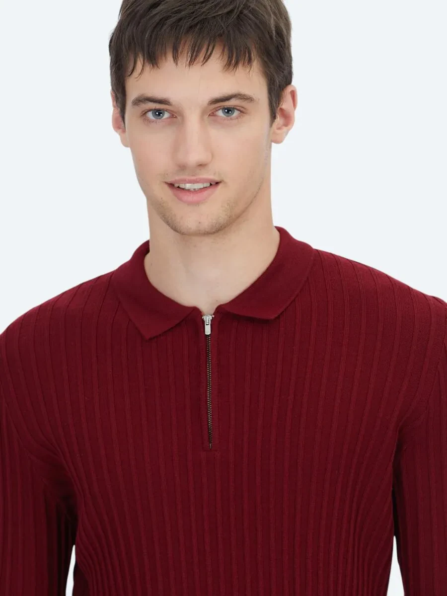 Red Knitwear Sweatshirt - 4