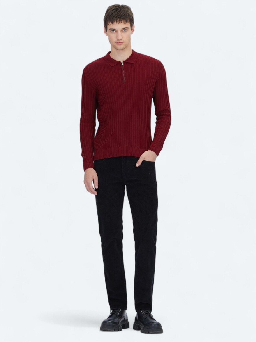 Red Knitwear Sweatshirt - 2