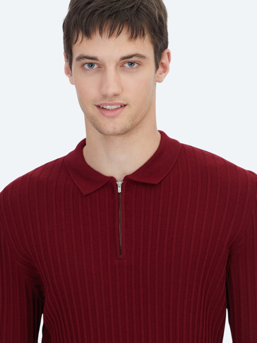 Red Knitwear Sweatshirt - 4