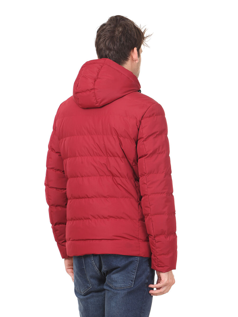 Red Regular Fit Casual Weaving Coat - 5