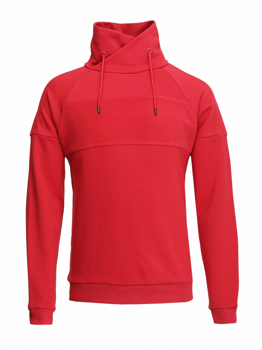 Red Turtleneck Sweatshirt - 7
