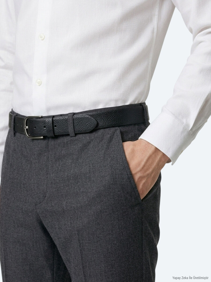Renkli Düz Dokuma Fitted Fit Klasik Yün Karışımlı Pantolon - 3