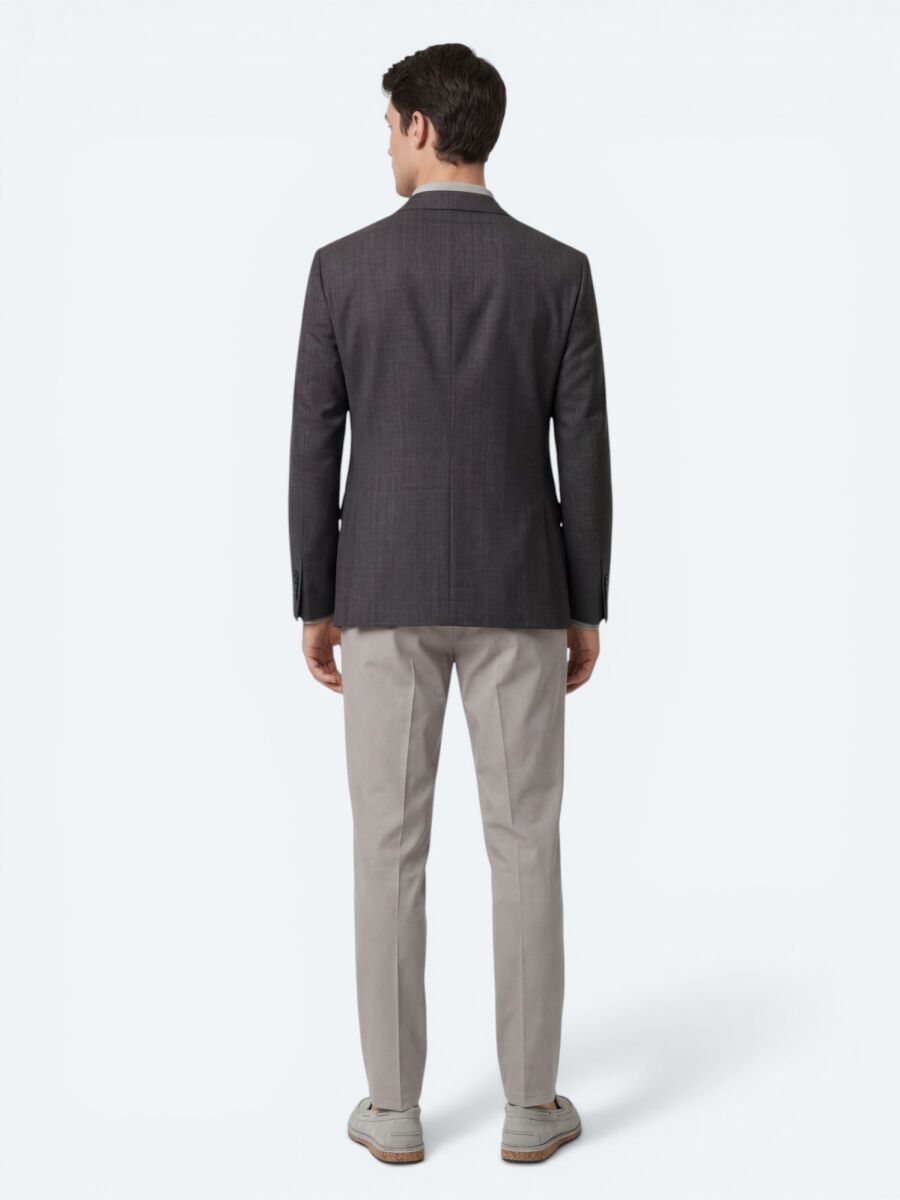 Renkli Mikro Modern Fit Yün Karışımlı Ceket - 5