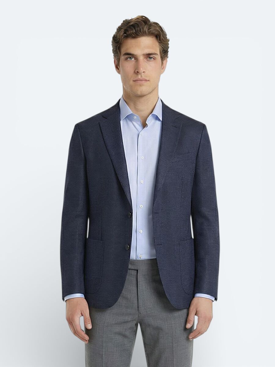 Renkli Mikro Modern Fit Yün Karışımlı Ceket - 3