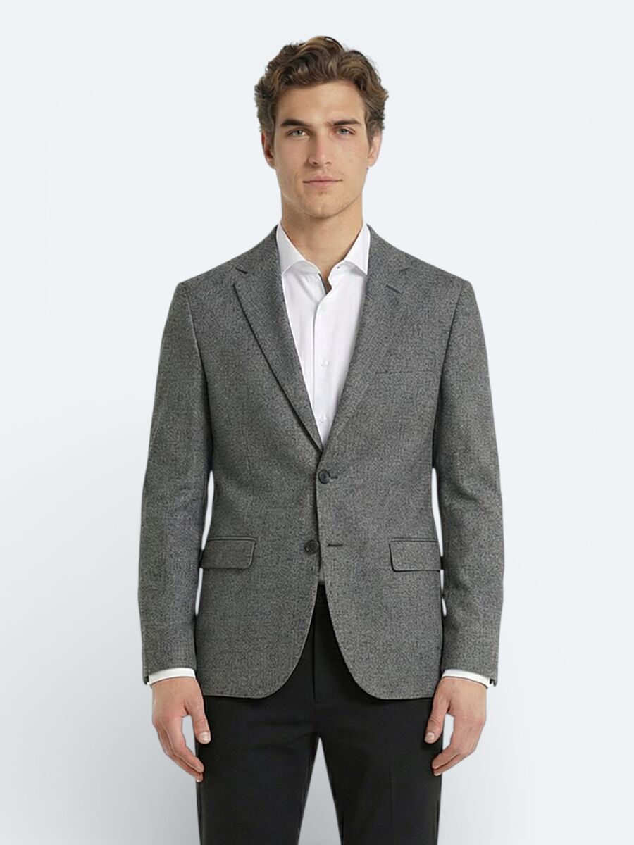 Renkli Mikro Modern Fit Yün Karışımlı Ceket - 3