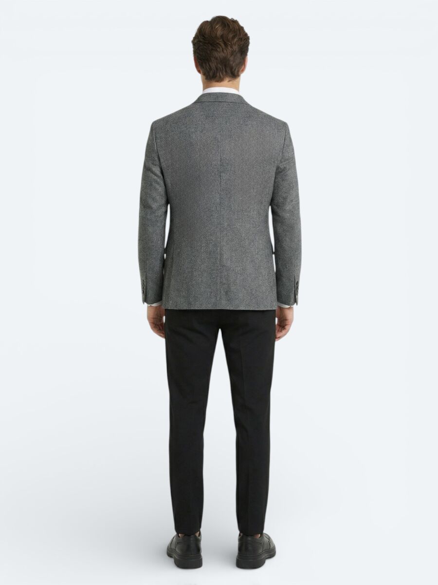 Renkli Mikro Modern Fit Yün Karışımlı Ceket - 4