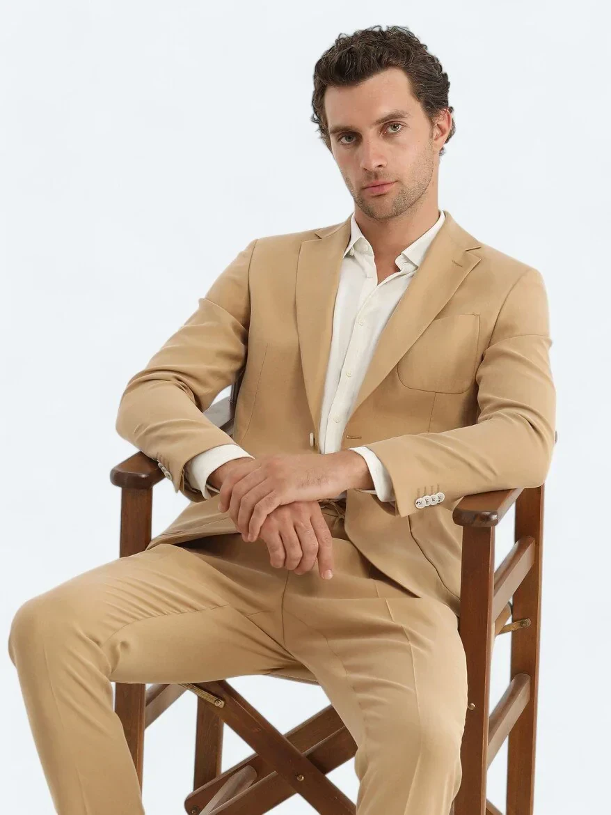 Saffron Micro Modern Fit Suit - 1