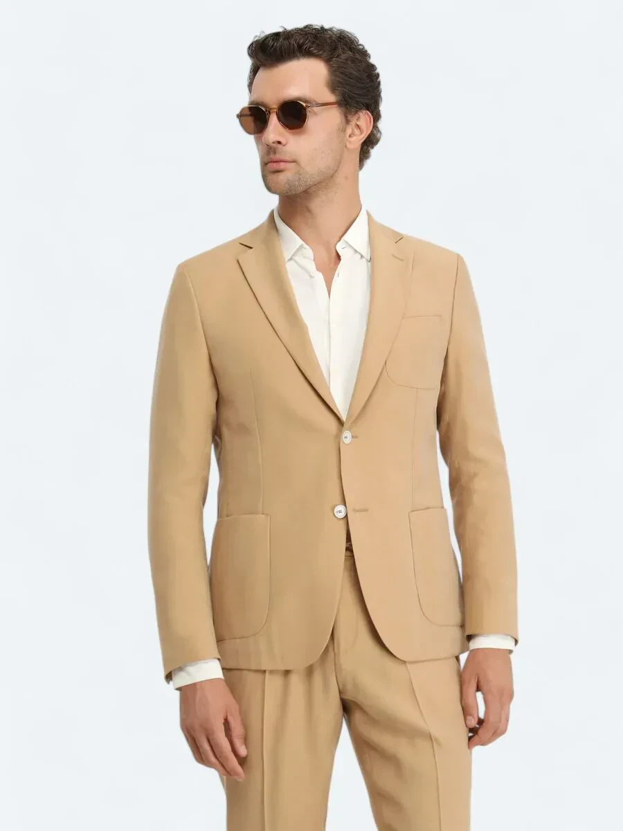 Saffron Micro Modern Fit Suit - 5