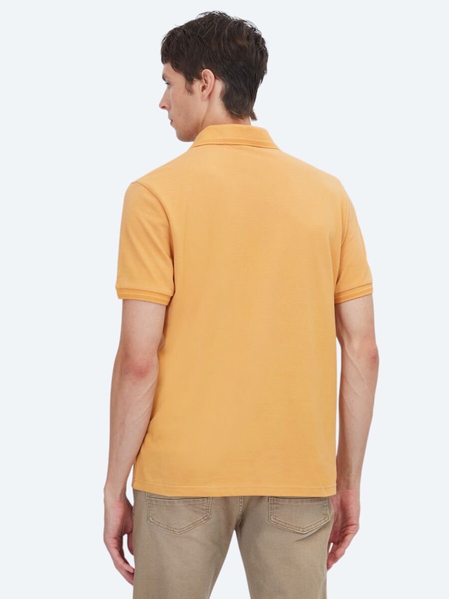 Saffron Plain 100% Cotton T-Shirt - 5