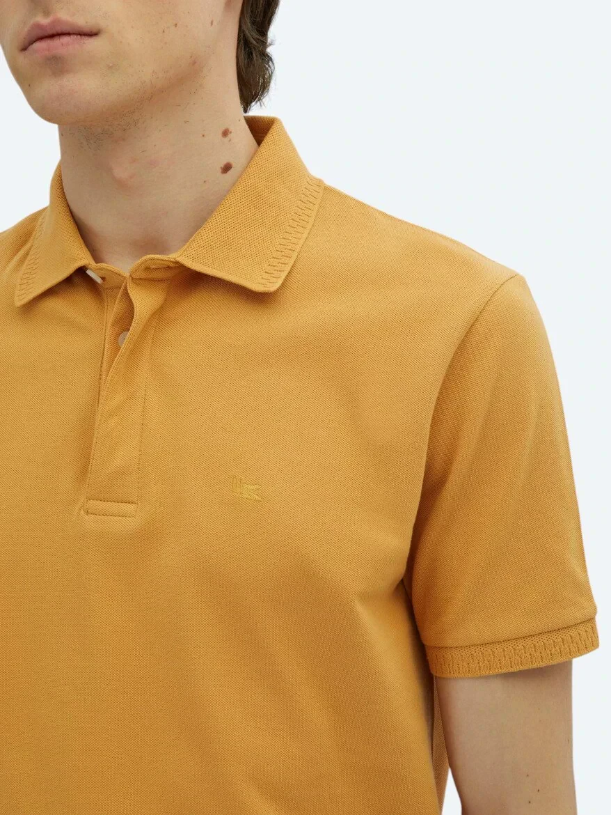 Saffron Plain Polo Neck 100% Cotton T-Shirt 