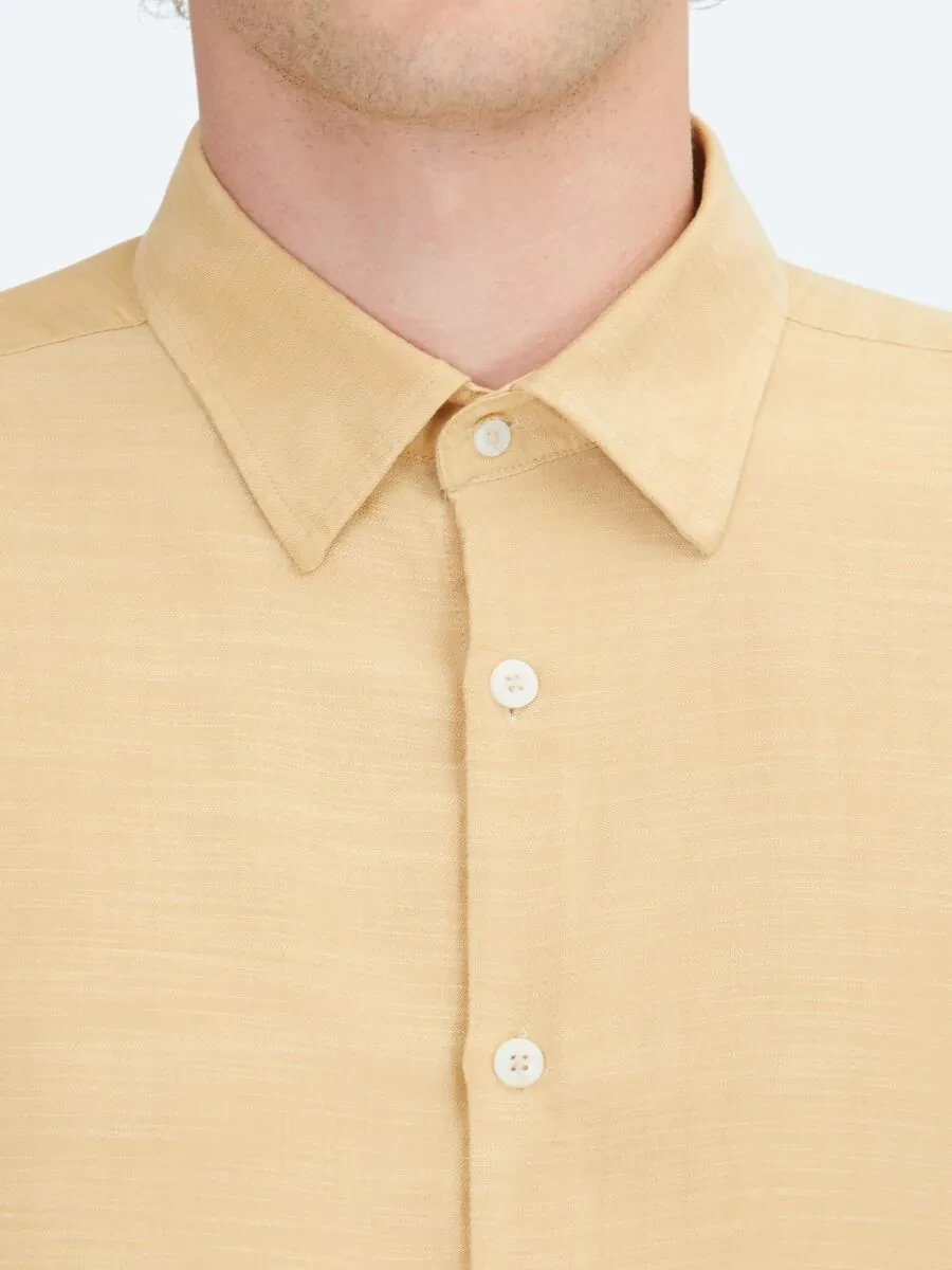 Saffron Striped Regular Fit Weaving Casual Shirt - 5