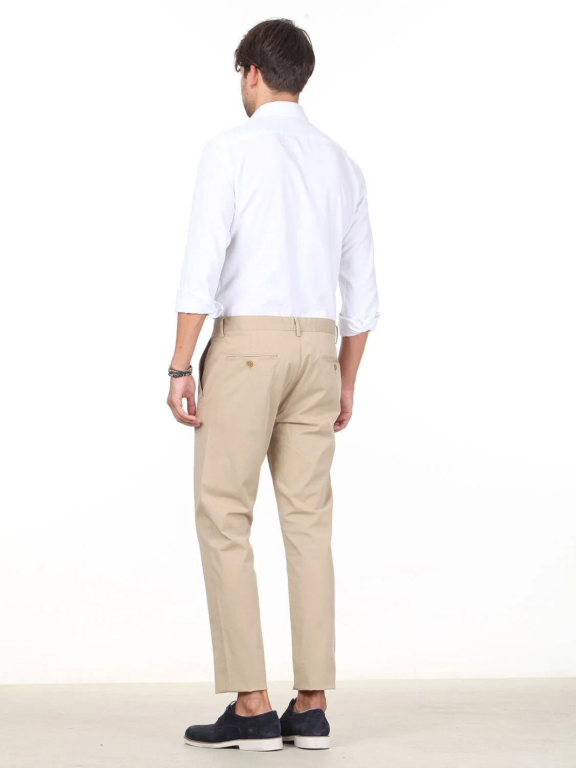 Safran Düz Dokuma Regular Fit Casual Pamuk Karışımlı Pantolon - 4