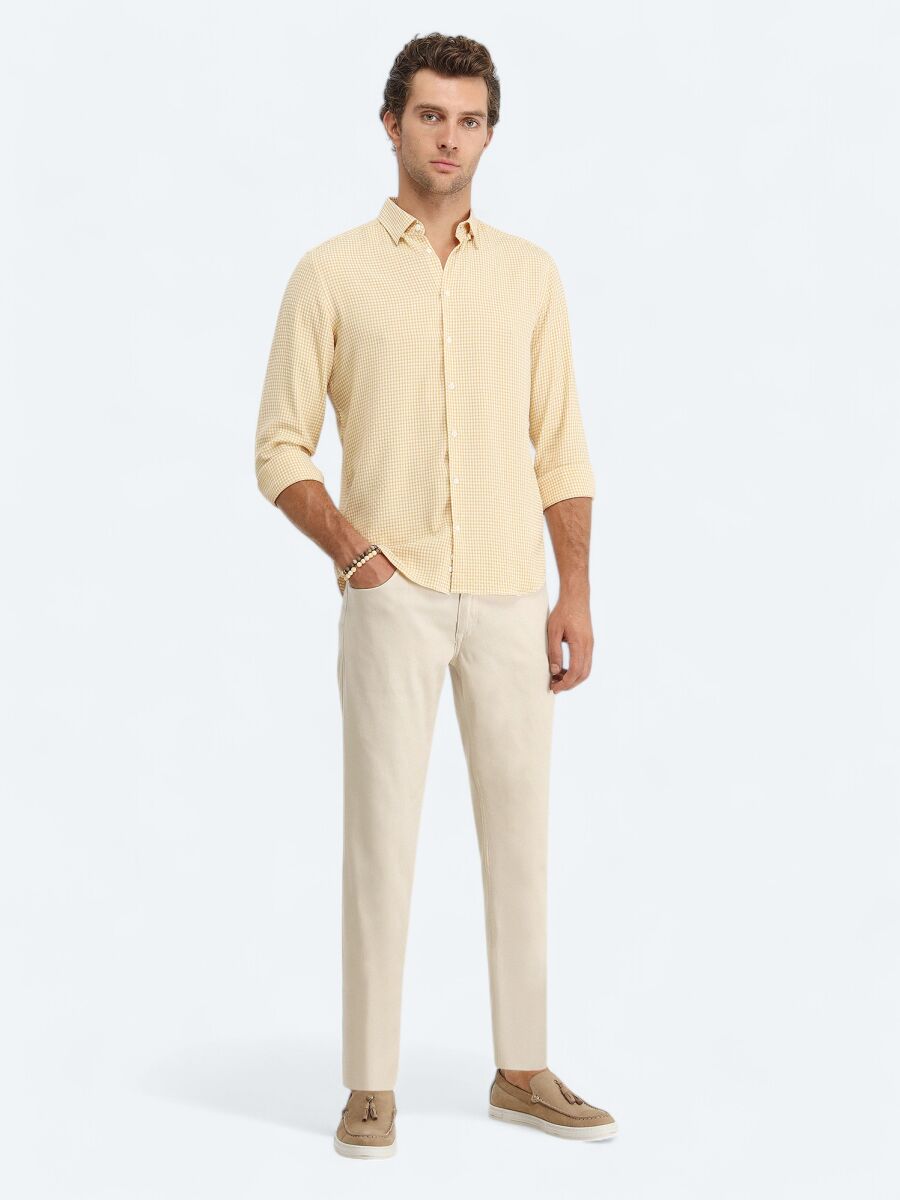 Safran Regular Fit Dokuma Casual Gömlek - 2