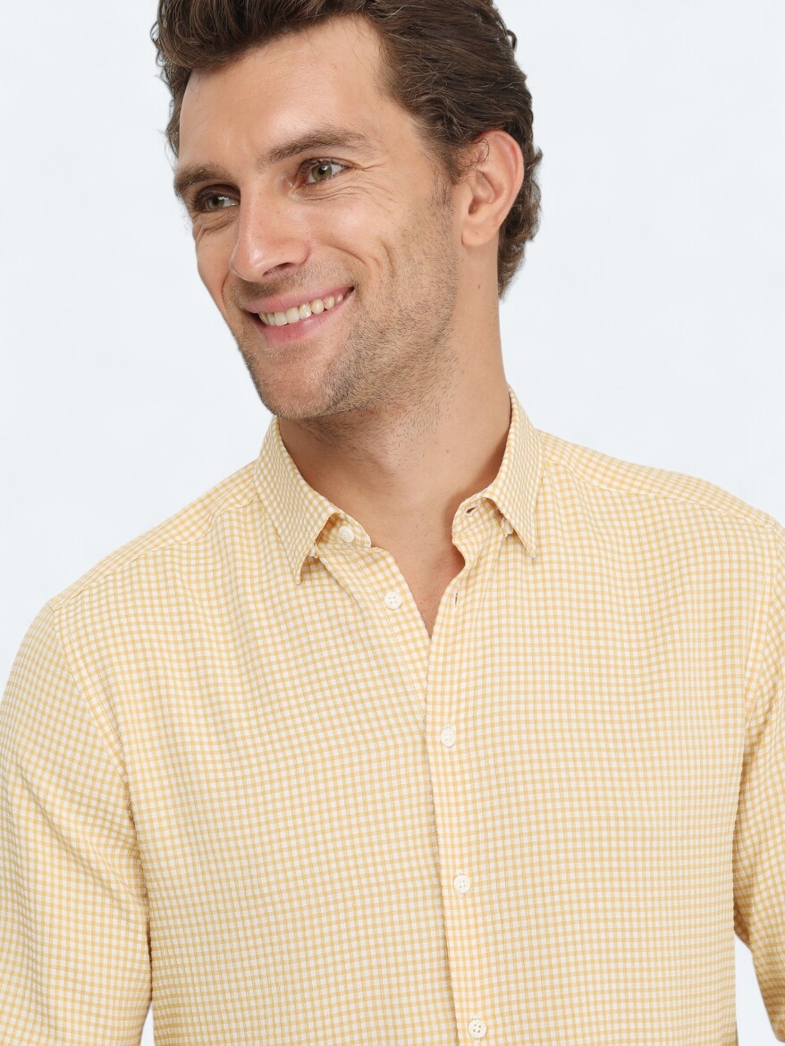 Safran Regular Fit Dokuma Casual Gömlek - 3