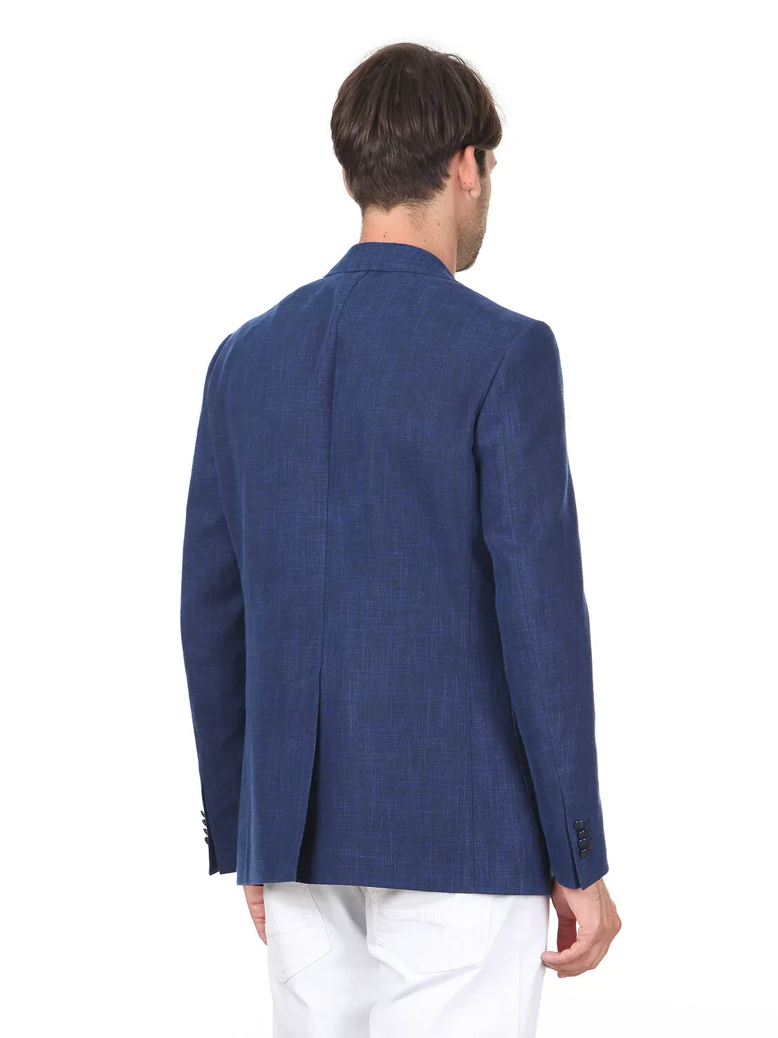 Saks Desenli Modern Fit Yün Karışımlı Ceket - 4