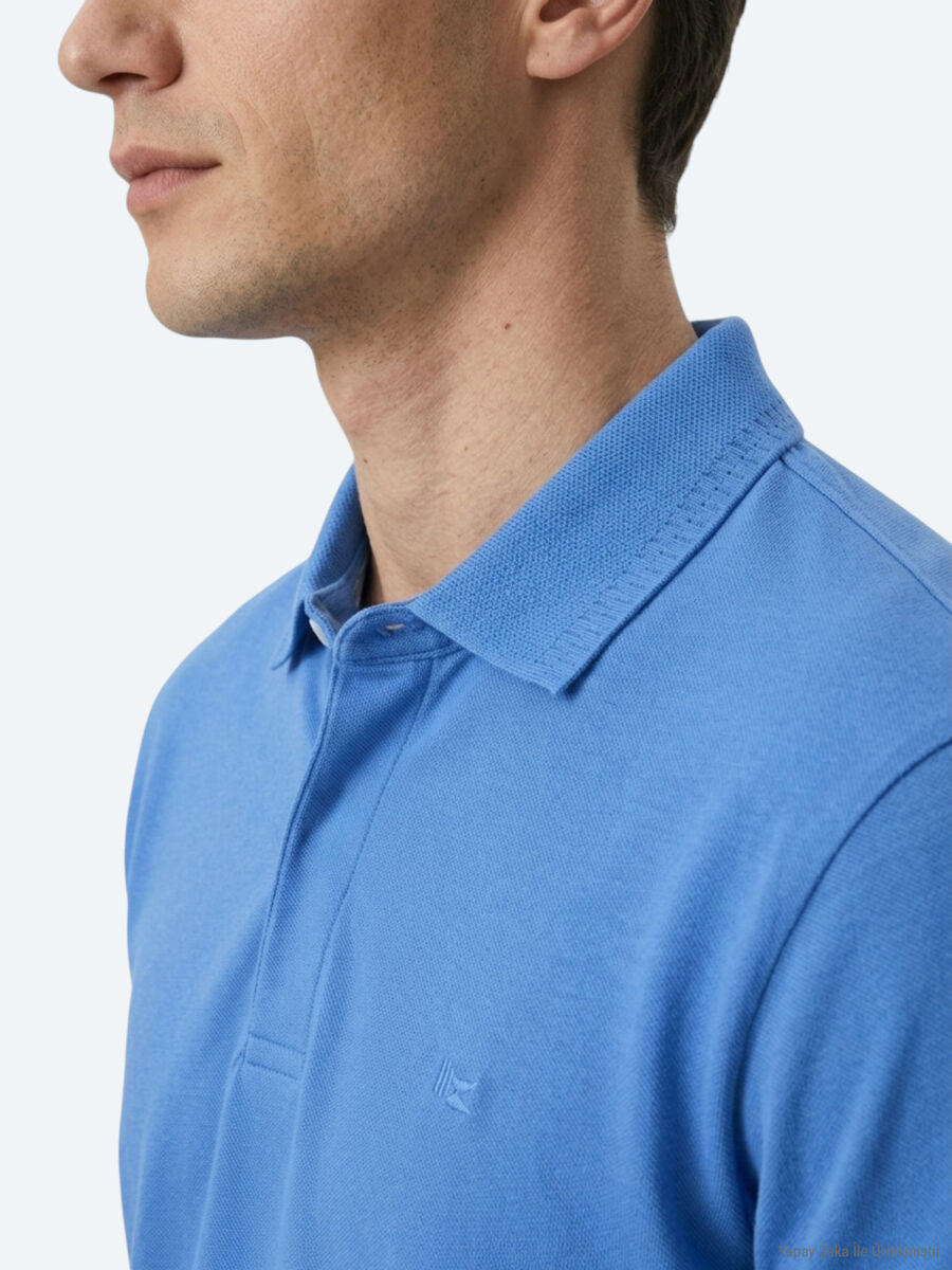 Saks Düz %100 Pamuk T-Shirt - 3